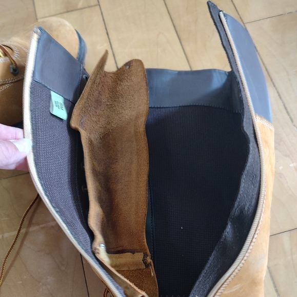 Timberland Women's Tan Lace-Up Construction Style Knee High Boots - Picture 13 of 14